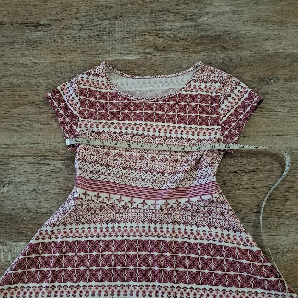The Children's Place Short-sleeve Pink Floral Casual Dress Girl Size Medium 7/8